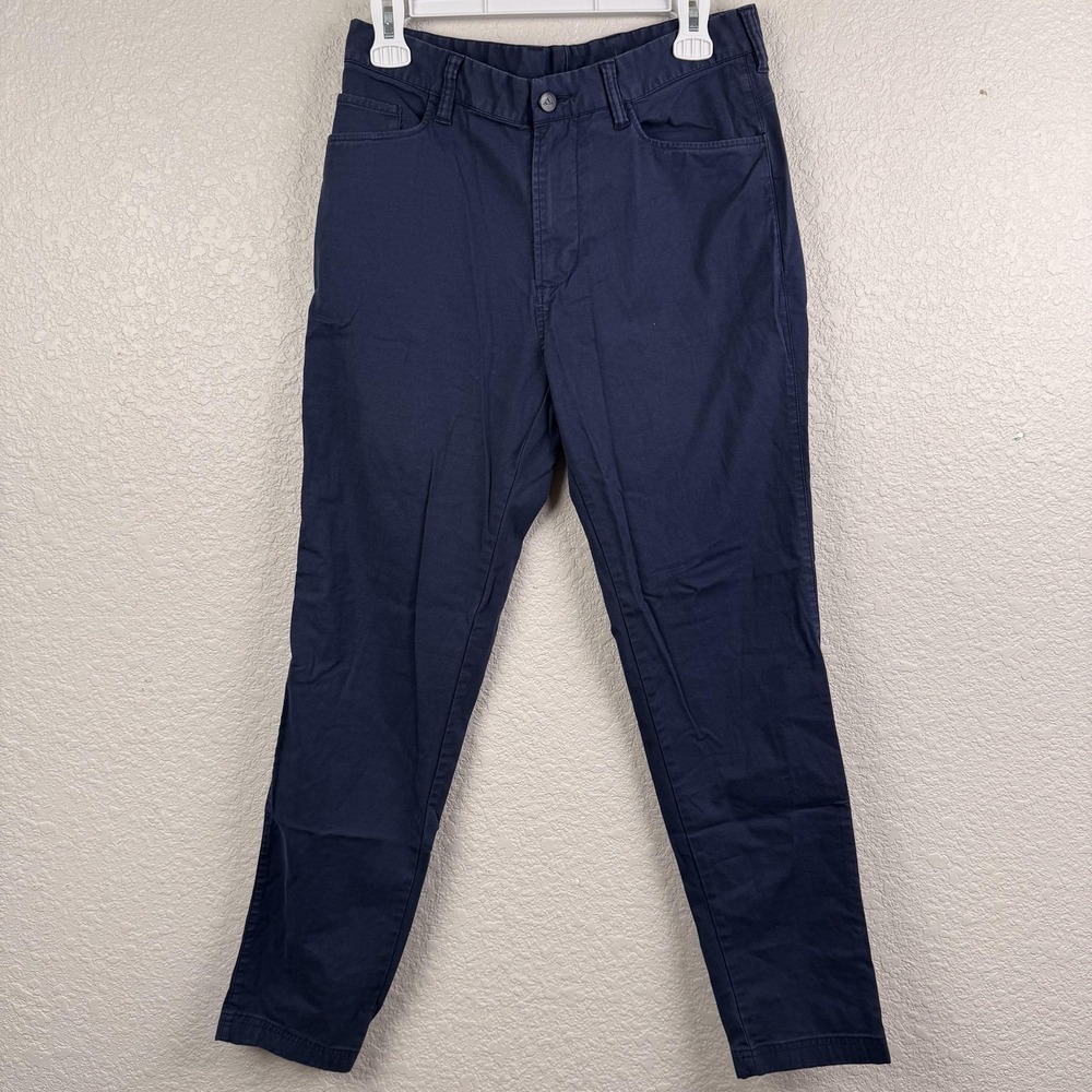 Adidas Pants Mens 30x30 (30x28) Navy Blue Chino Casual Patch Back Pockets Twill